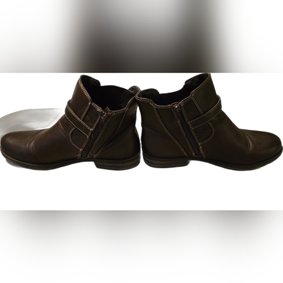 Womens Natural Soul Babie Side Zip Ankle Boot Brown Sz 10M Faux Leather - Picture 2 of 6